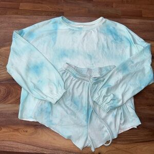 Tie-Dye Long Sleeve and Shorts Set